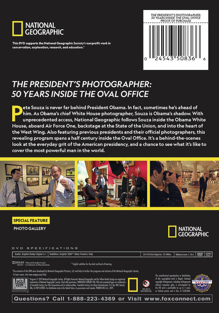 the president's photographer: 50 years inside the oval office - Back Panel - DVD