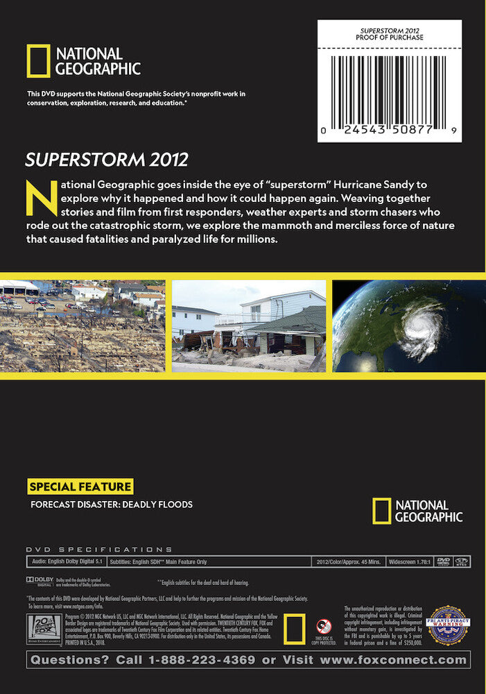 superstorm 2012 - Back Panel - DVD