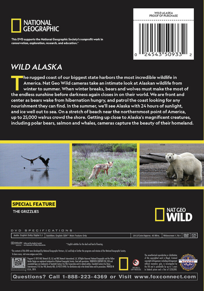 wild alaska - Back Panel - DVD