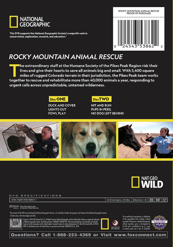 rocky mountain animal rescue - Back Panel - DVD