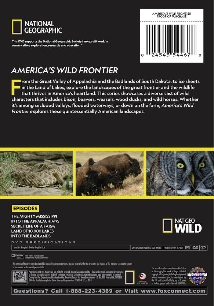 america's wild frontier - Back Panel - DVD