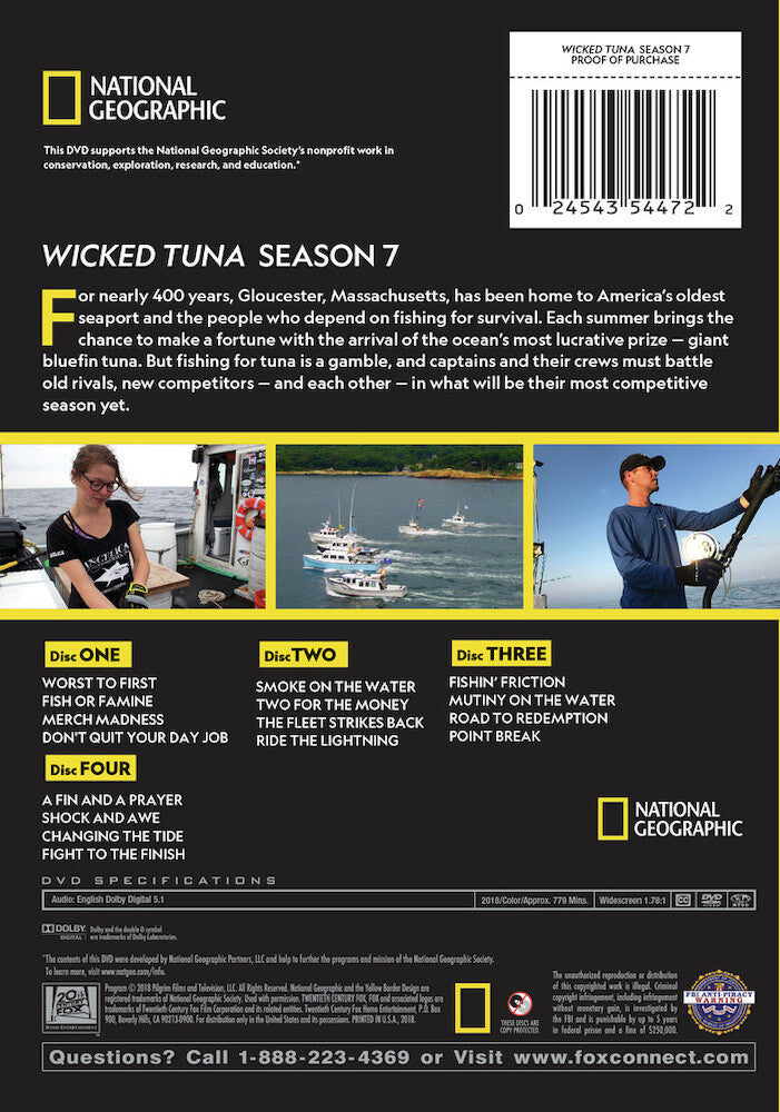 wicked tuna: season 7 - Back Panel - DVD