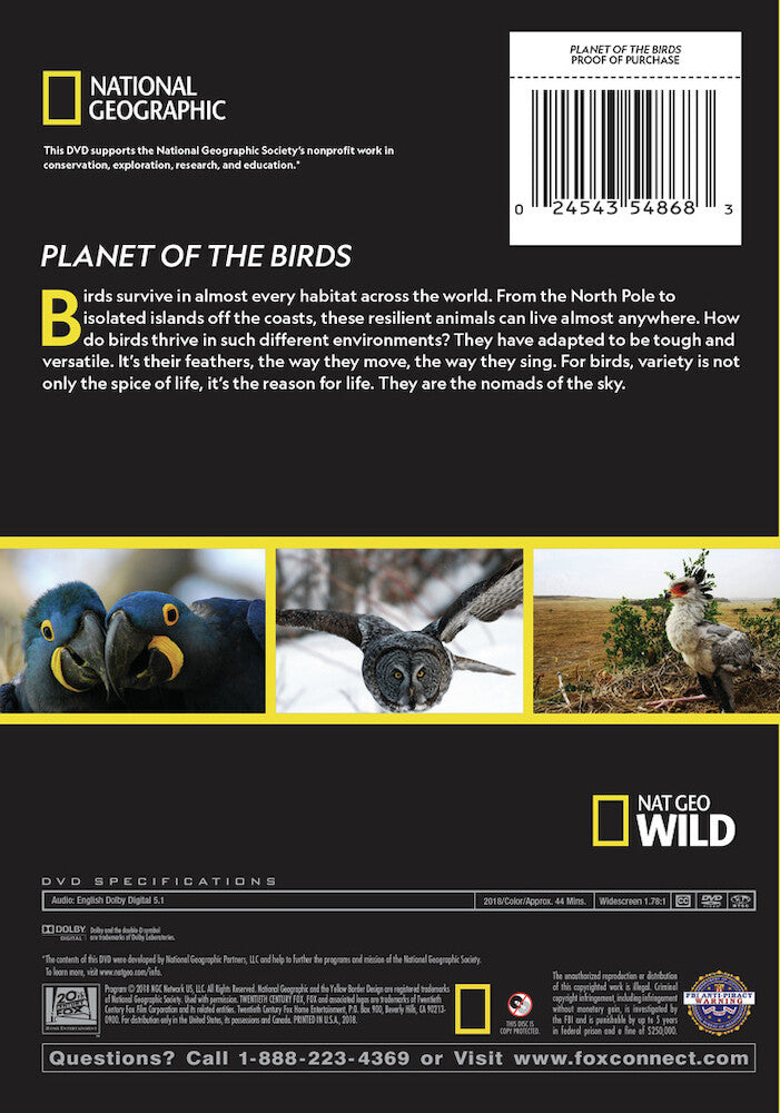 planet of the birds - Back Panel - DVD