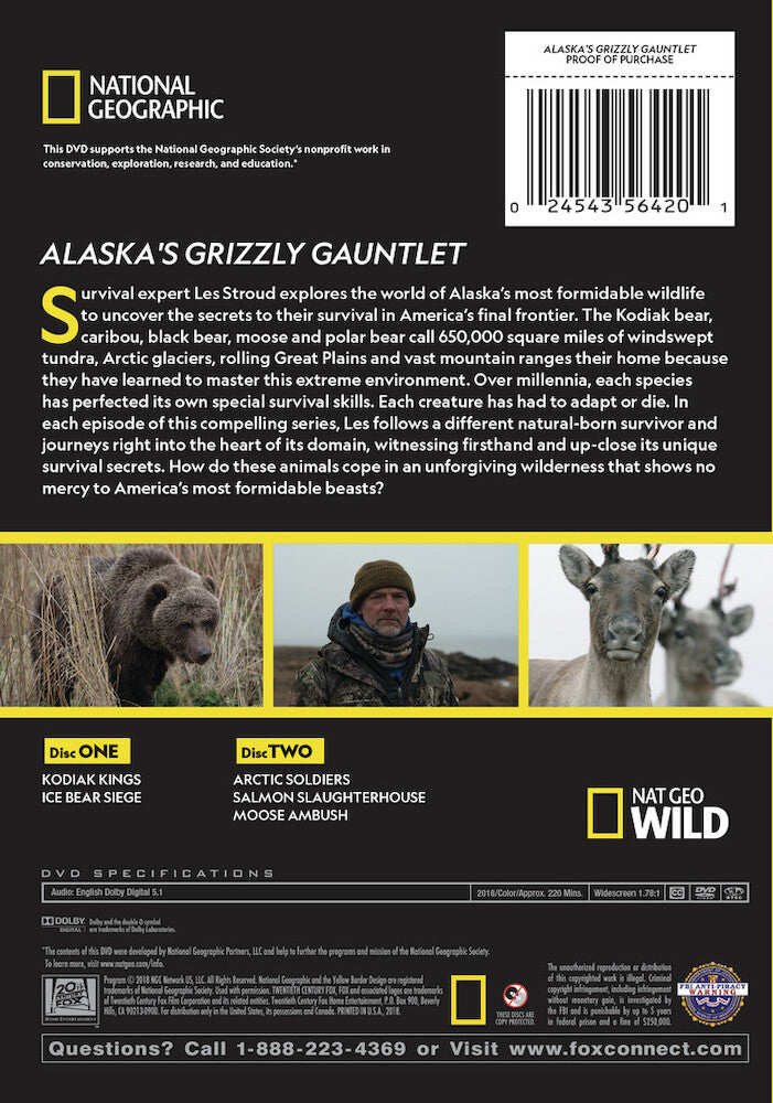 alaska's grizzly gauntlet - Back Panel - DVD