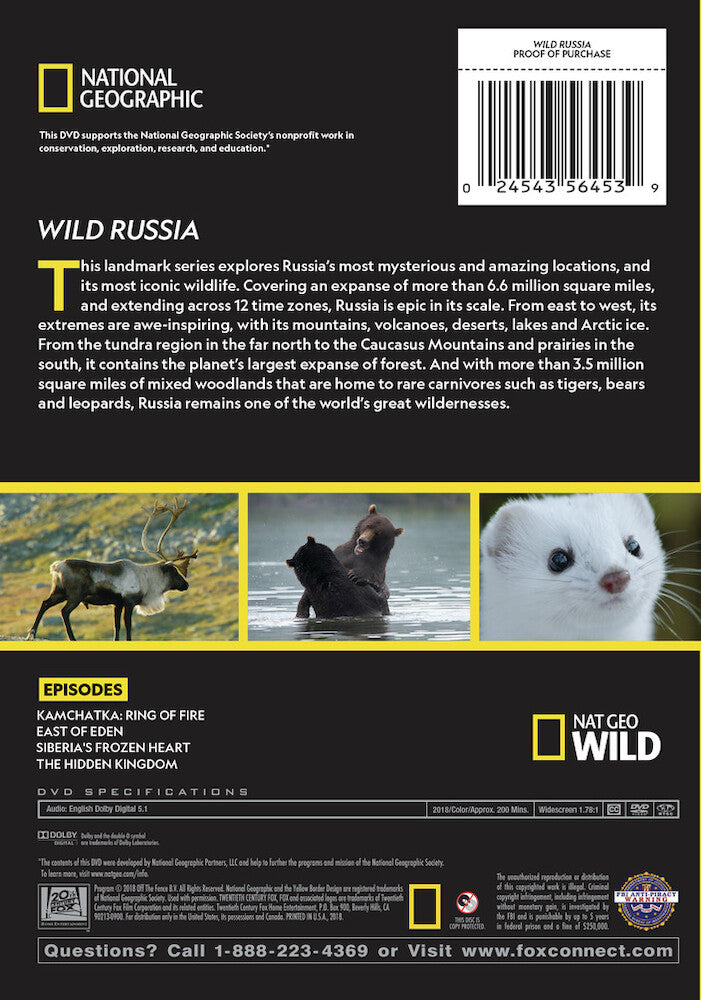 wild russia - Back Panel - DVD