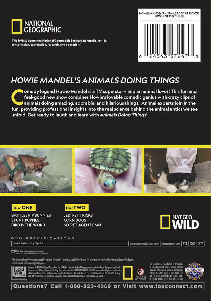 howie mandel's animals doing things - Back Panel - DVD