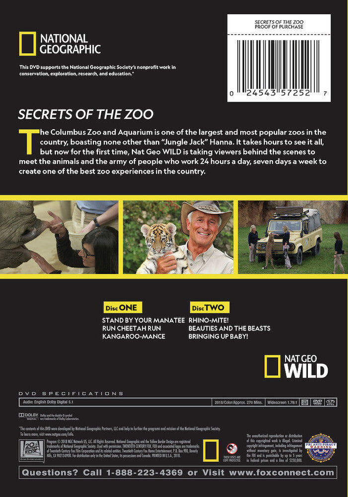 secrets of the zoo - Back Panel - DVD