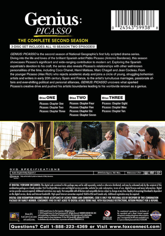 genius picasso - Back Panel - DVD