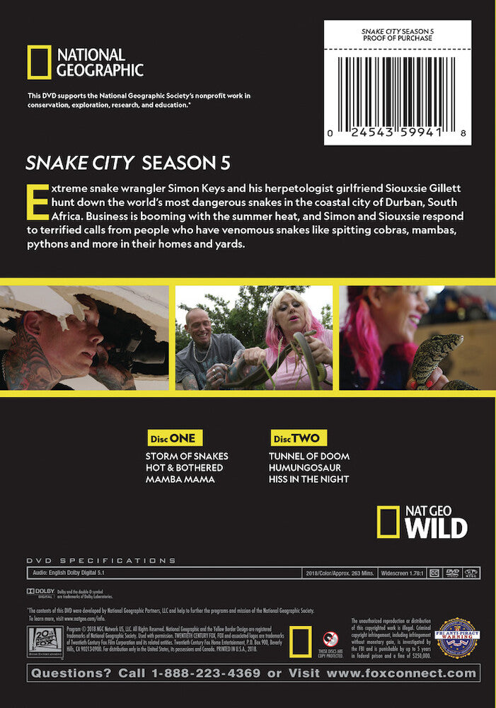 snake city s5 - Back Panel - DVD