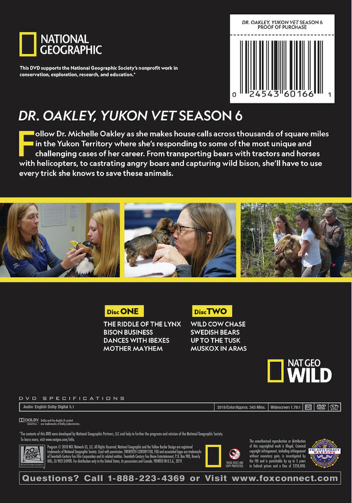 dr. oakley yukon vet - season 6 - Back Panel - DVD