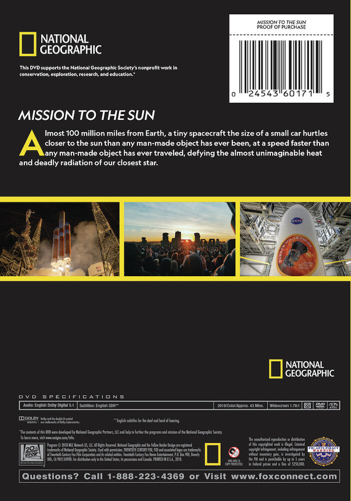mission to the sun - Back Panel - DVD
