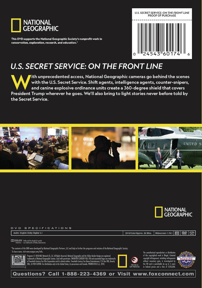 us secret service: on the front line (aka chain of commmand) - Back Panel - DVD