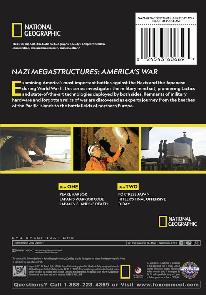nazi megastructures: america's war - Back Panel - DVD