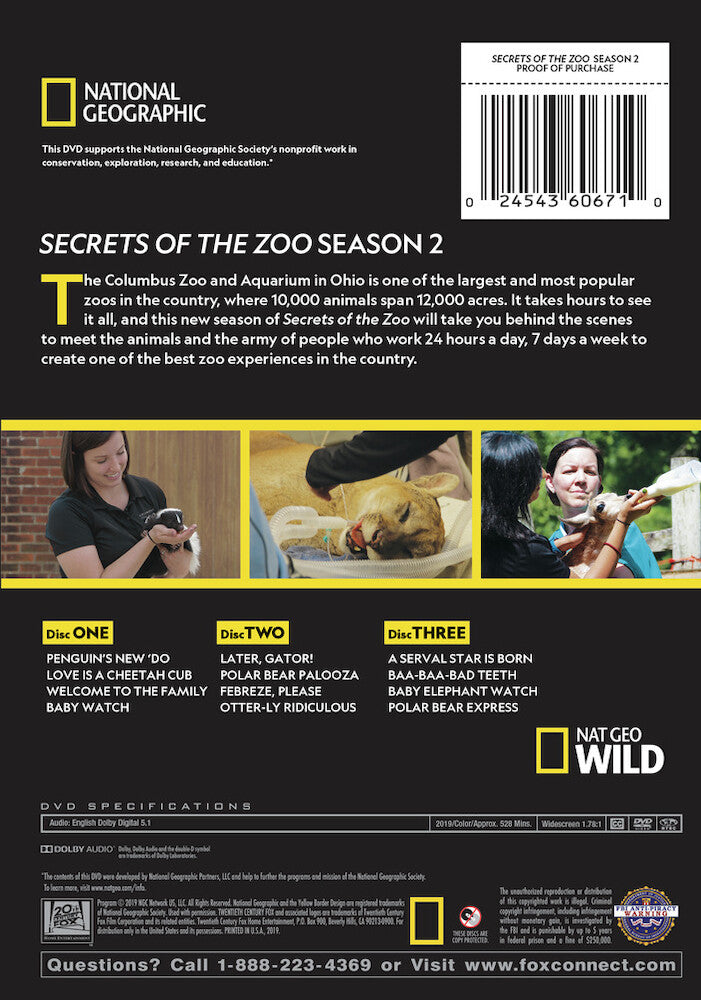 secrets of the zoo s2 - Back Panel - DVD