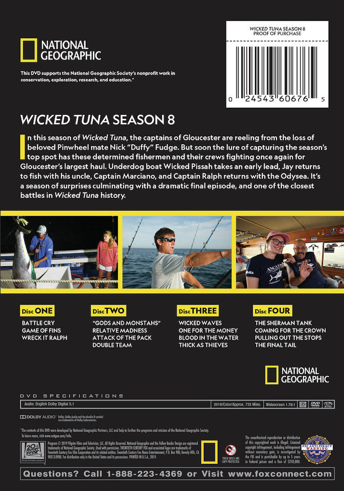 wicked tuna season 8 - Back Panel - DVD