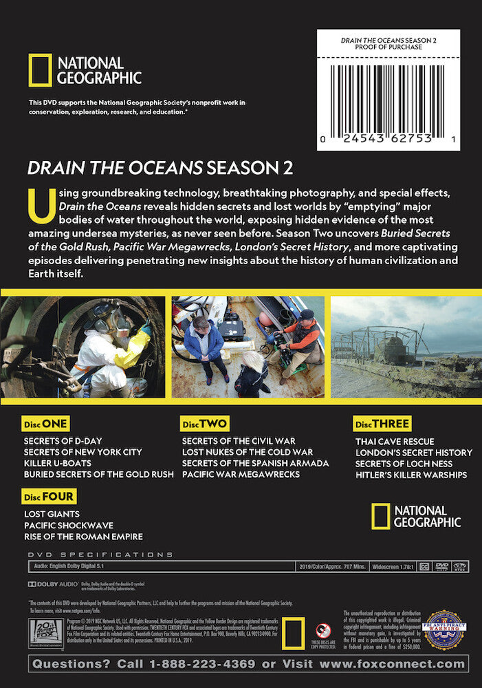 drain the oceans season 2 - Back Panel - DVD