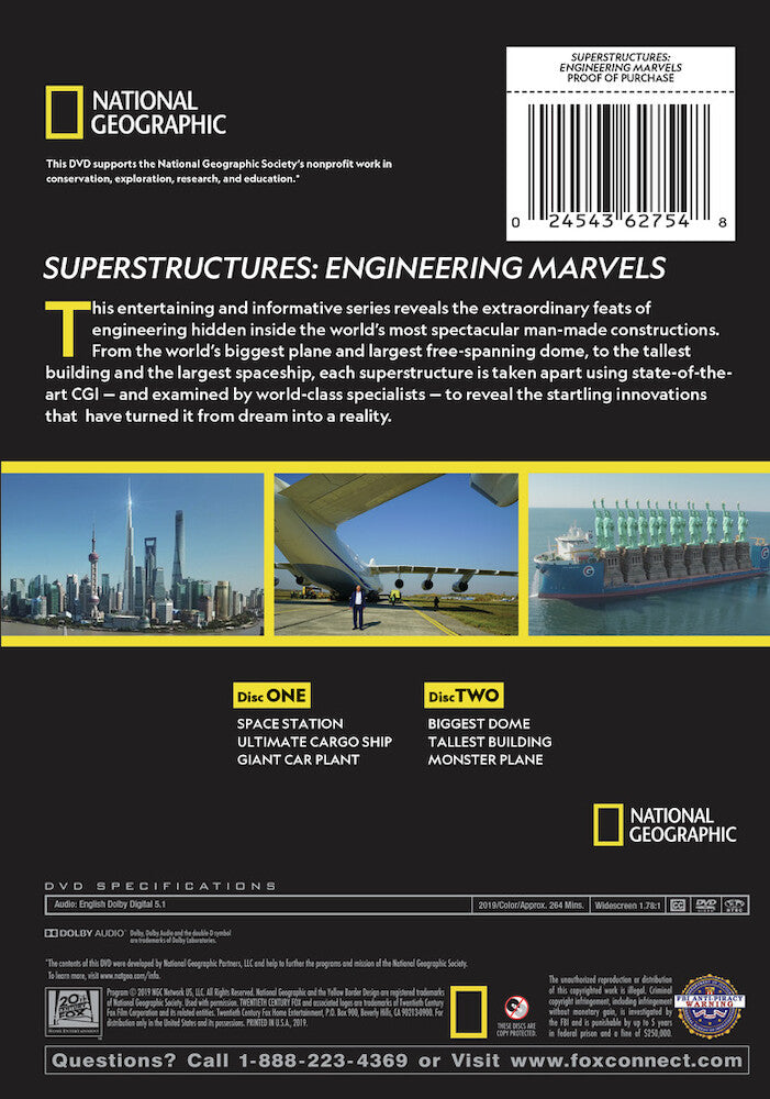 superstructures: engineering marvels (previous title engineering inside out) - Back Panel - DVD
