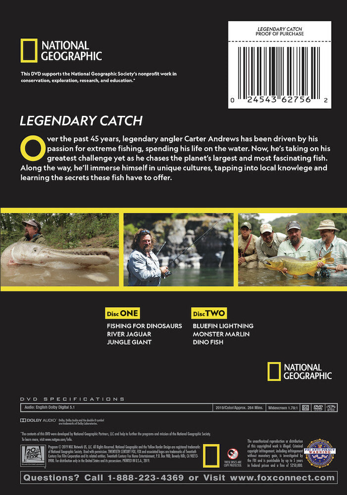 legendary catch - Back Panel - DVD
