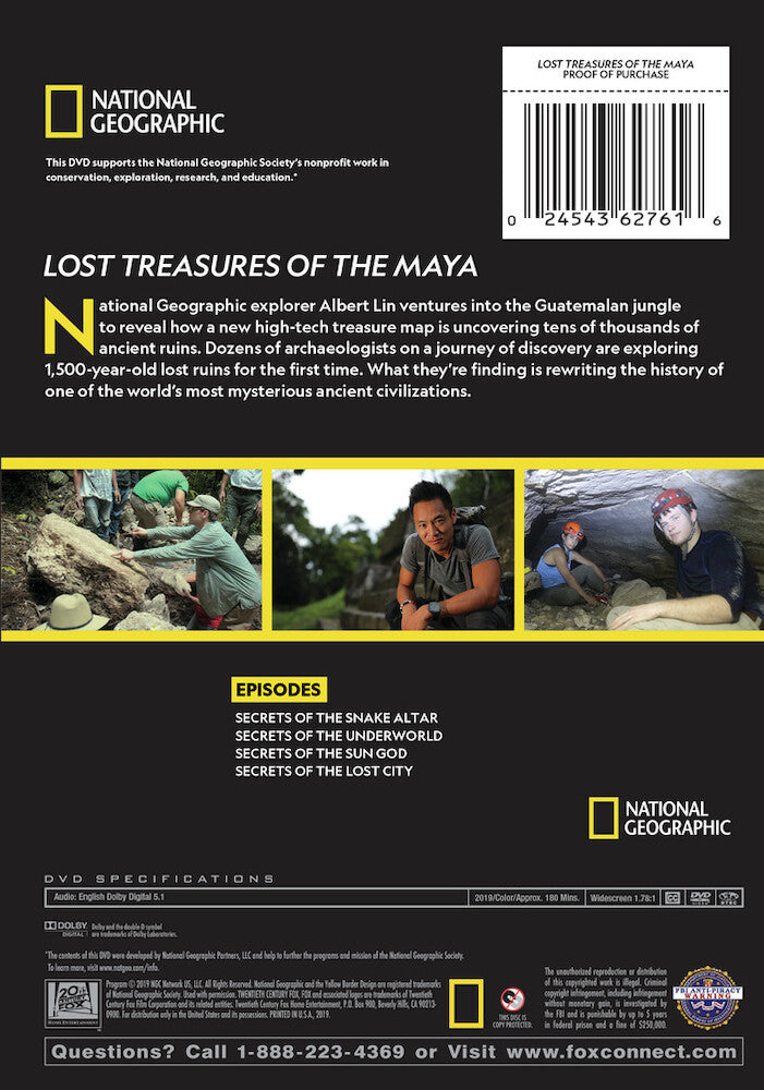 lost treasures of the maya - Back Panel - DVD