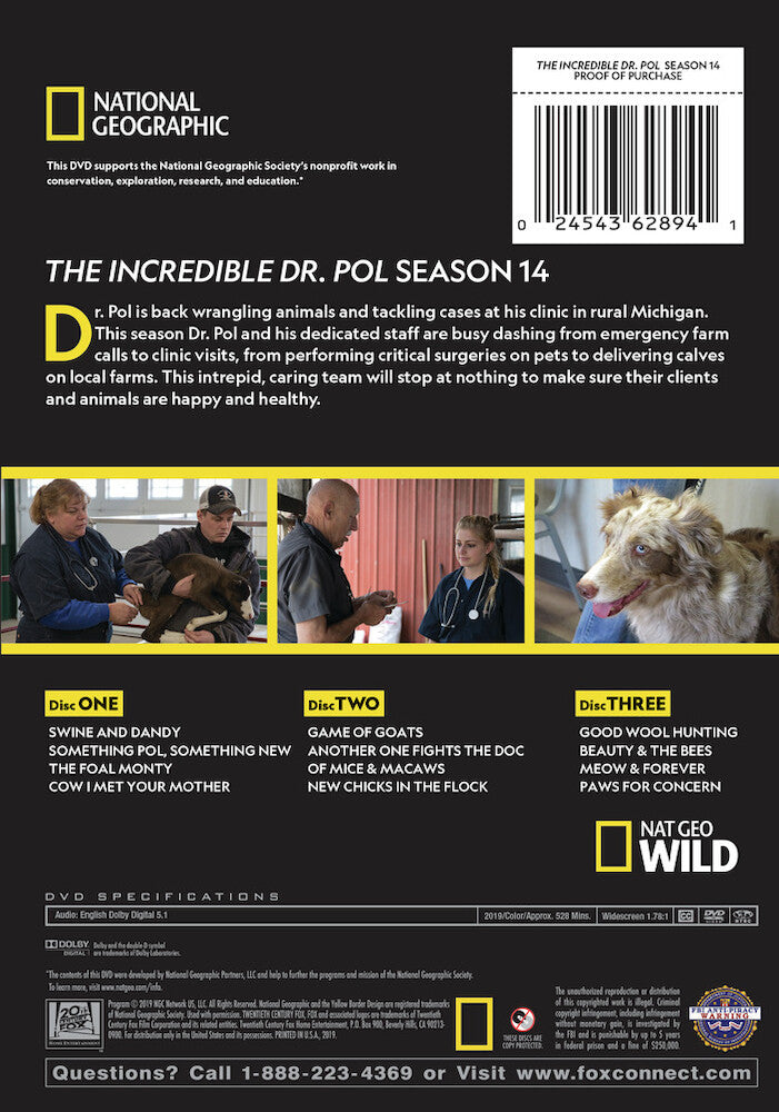 the incredible dr. pol season 14 - Back Panel - DVD