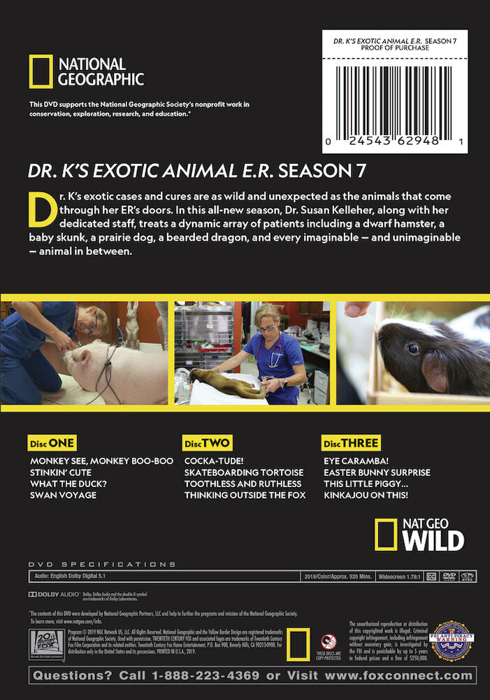 dr. k's exotic animal er - s7 - Back Panel - DVD
