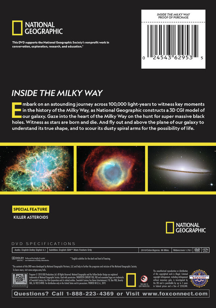 inside the milky way - Back Panel - DVD