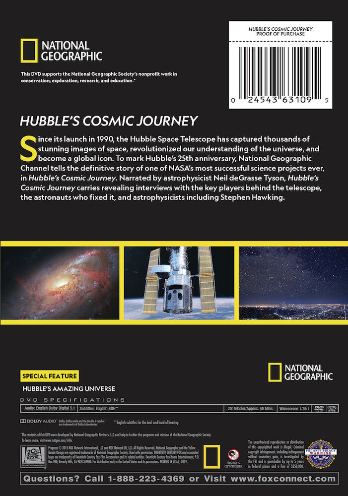 hubble's cosmic journey - Back Panel - DVD