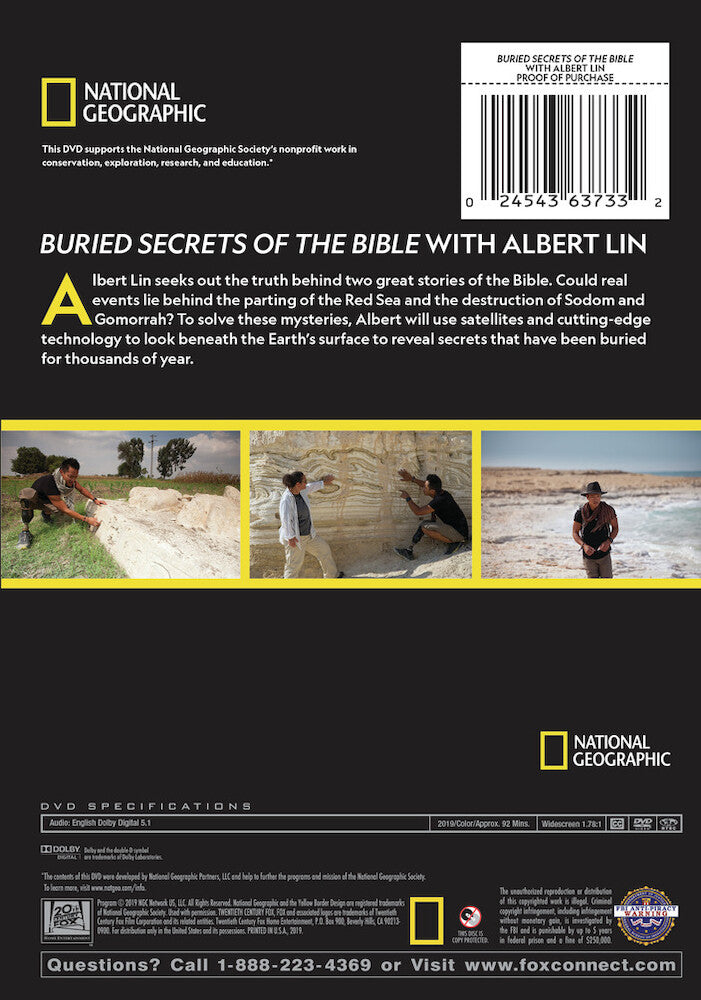 buried secrets of the bible with albert lin - Back Panel - DVD
