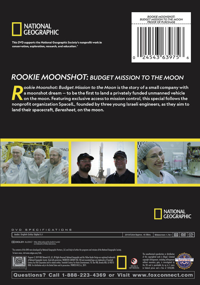 rookie moonshot: budget mission to the moon - Back Panel - DVD