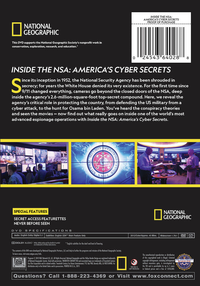inside the nsa - Back Panel - DVD
