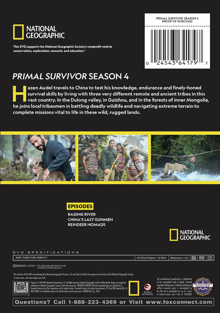 primal survivor season 4 - Back Panel - DVD