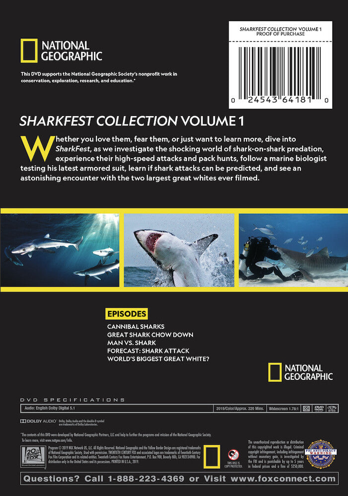 sharkfest collection vol 1 - Back Panel - DVD