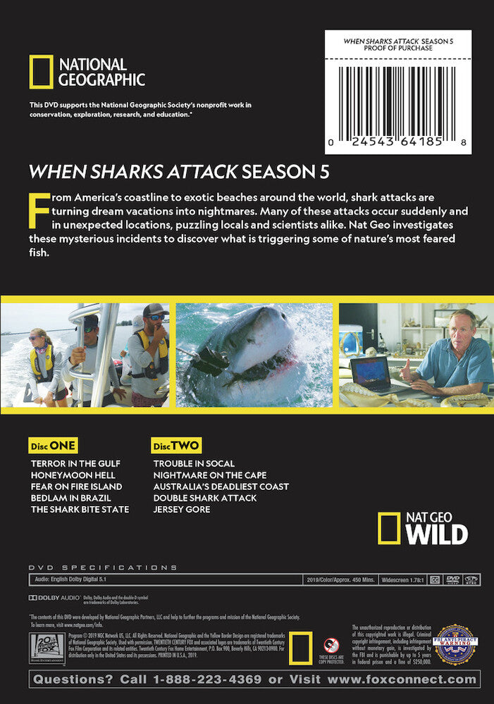 when sharks attack - season 5 - Back Panel - DVD