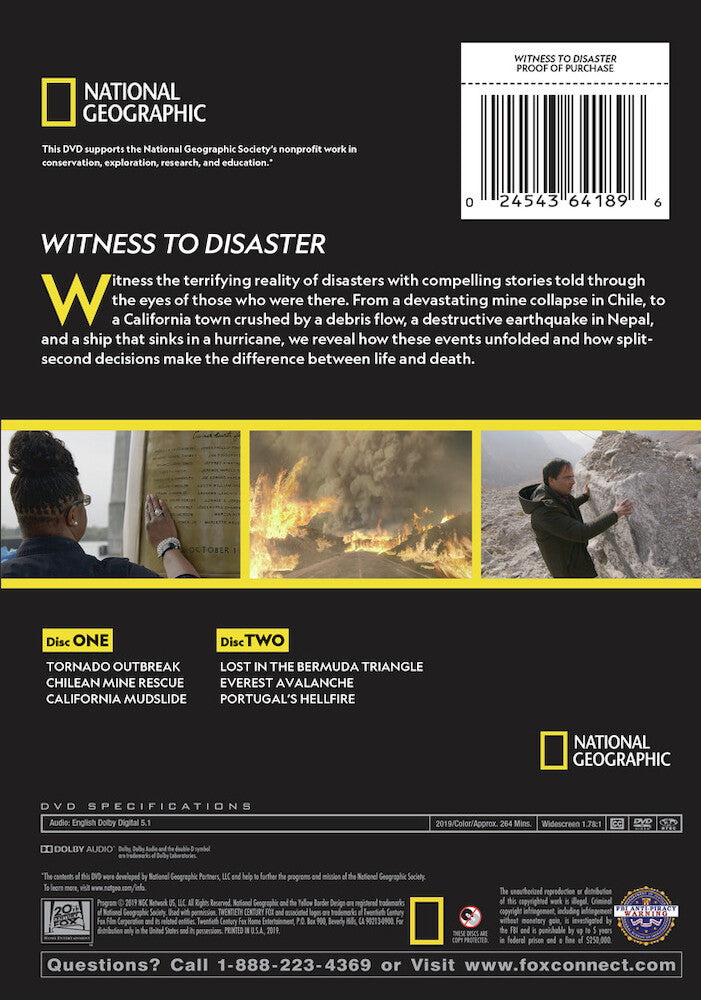 witness to disaster - Back Panel - DVD