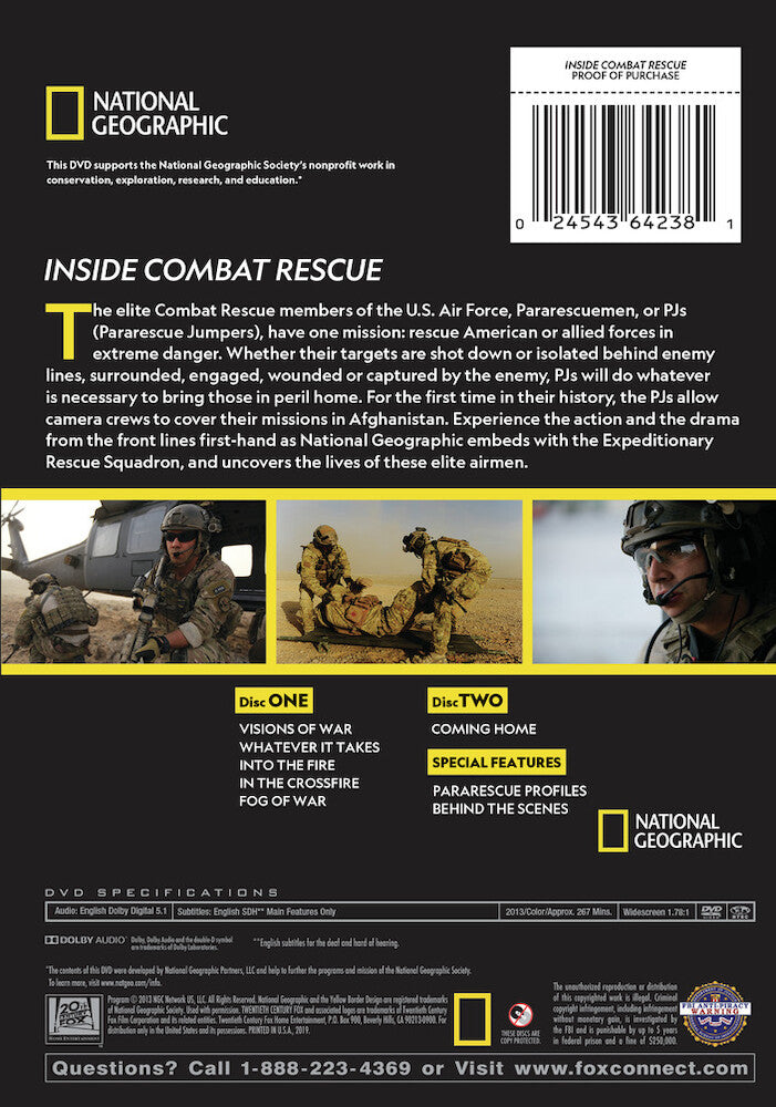 inside combat rescue - Back Panel - DVD
