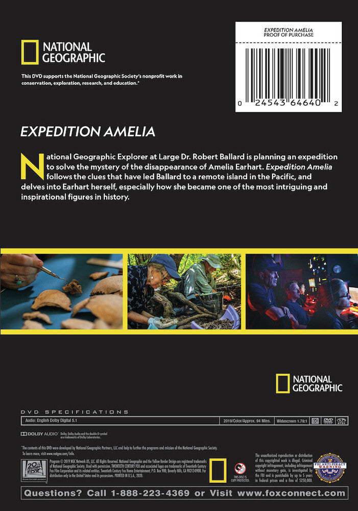 expedition amelia - Back Panel - DVD