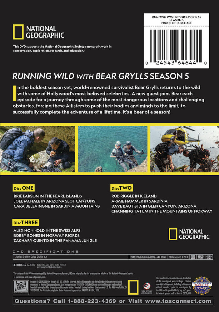 running wild with bear grylls season 5 - Back Panel - DVD