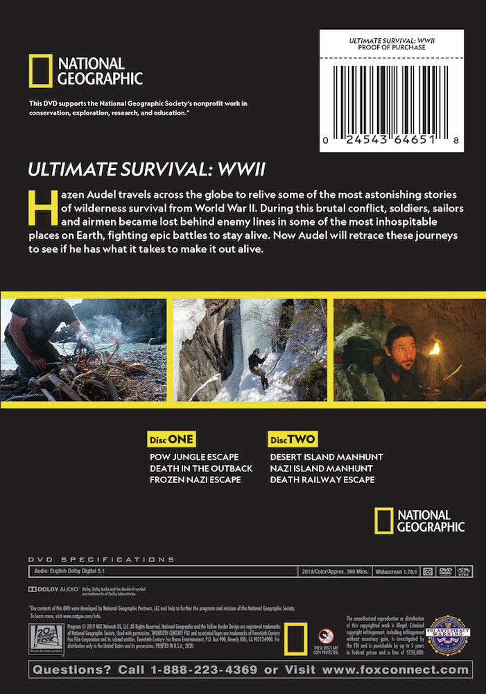 ultimate survival: wwii aka wwii: surviving behind enemy lines - Back Panel - DVD