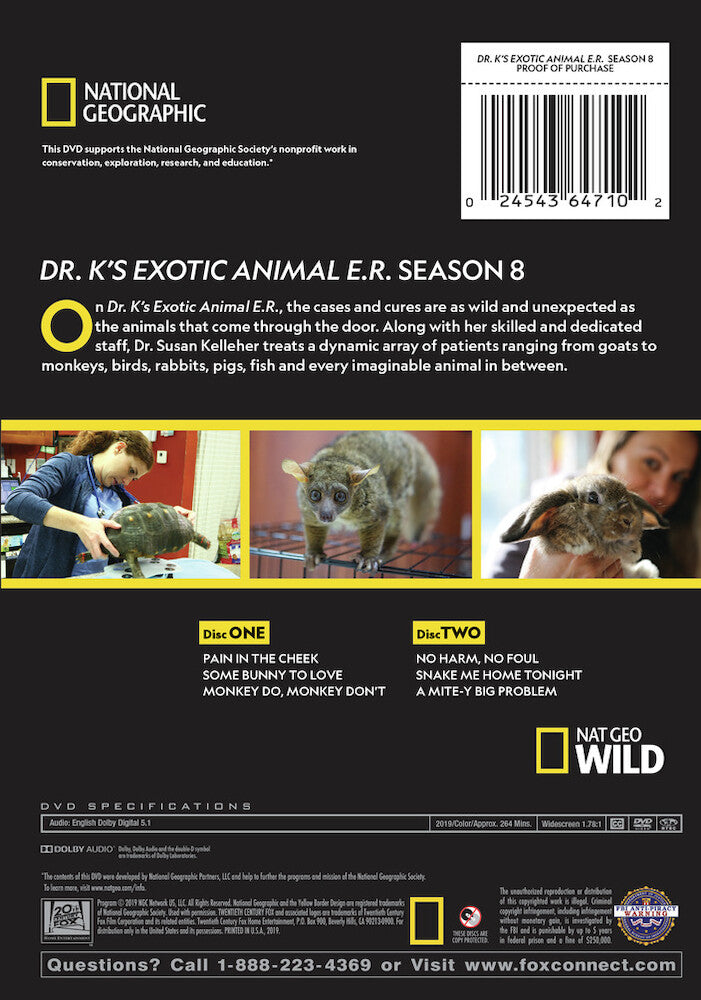 dr. k's exotic animal er s8 - Back Panel - DVD