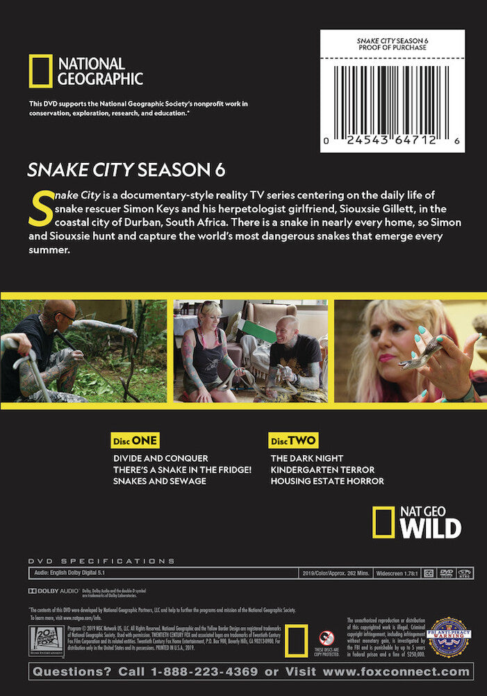 snake city season 6 - Back Panel - DVD
