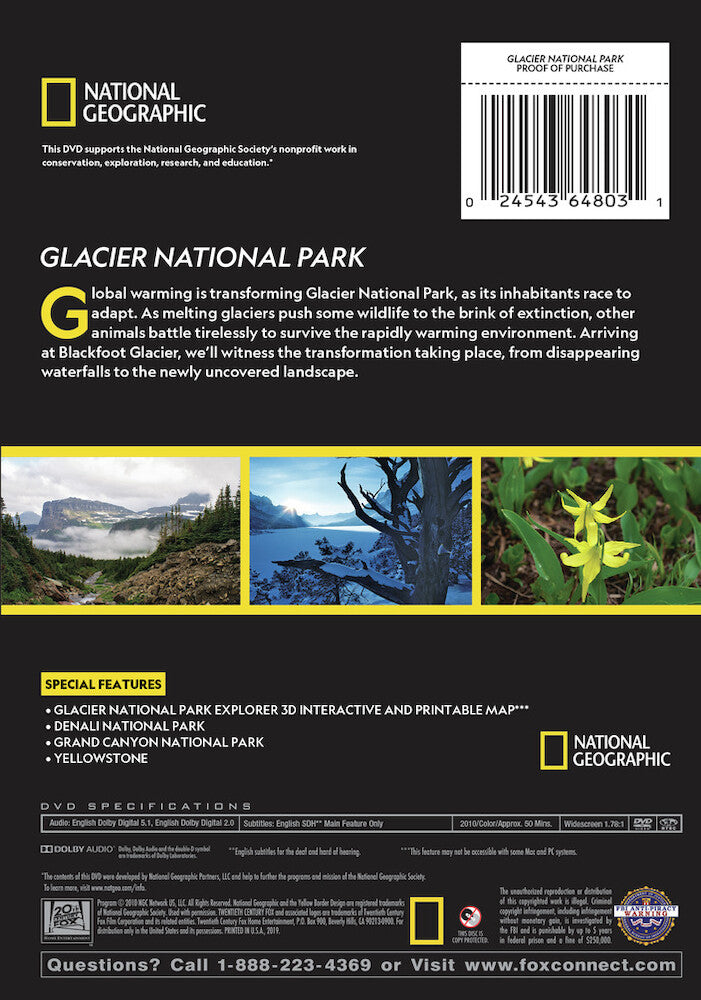 glacier national park - Back Panel - DVD