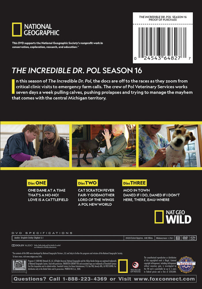 the incredible dr. pol season 16 - Back Panel - DVD