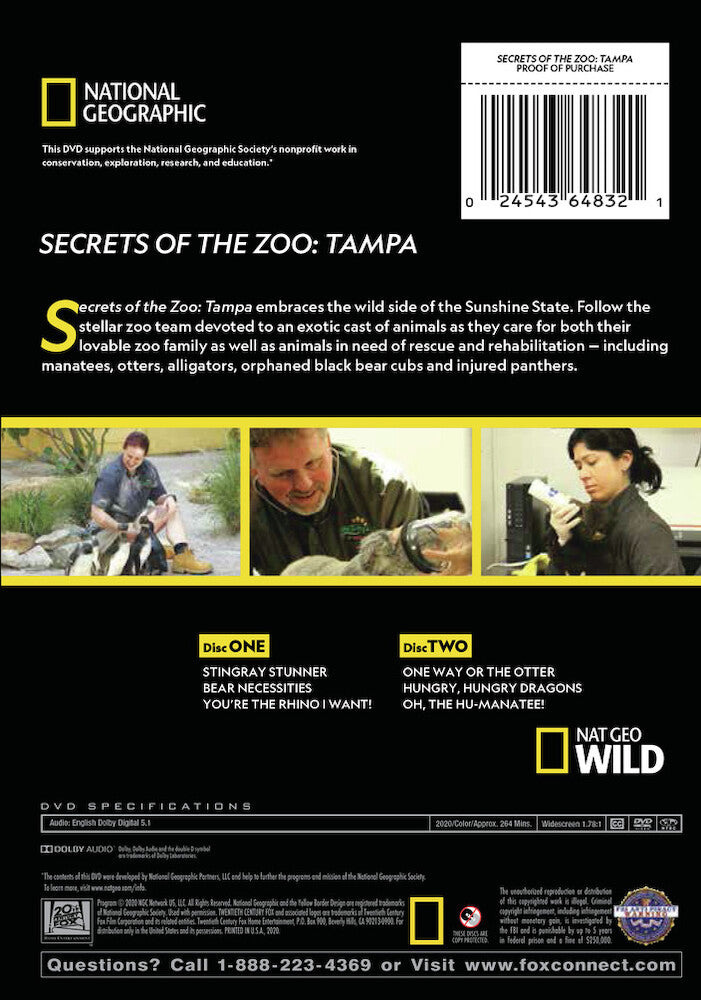 secrets of the zoo - tampa - Back Panel - DVD
