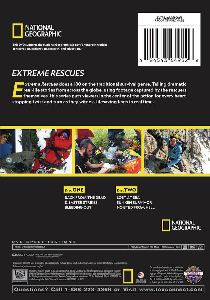 extreme rescues - Back Panel - DVD