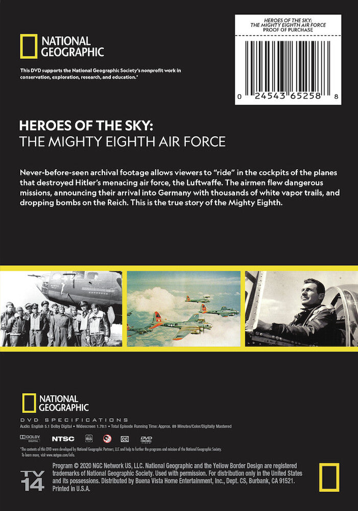 heroes of the sky: the mighty eighth airforce - Back Panel - DVD
