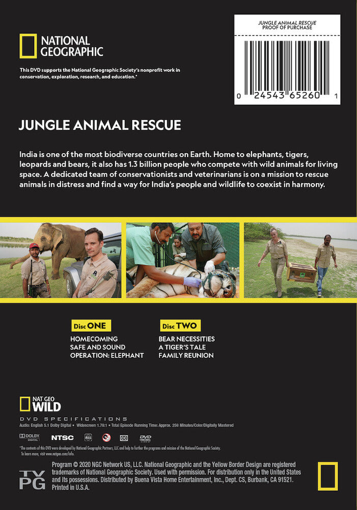 jungle animal rescue season 1 - Back Panel - DVD
