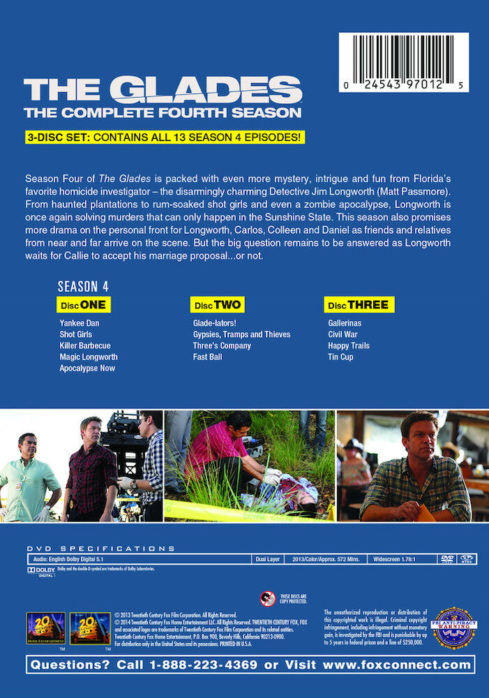 the glades: the complete fourth season - Back Panel - DVD