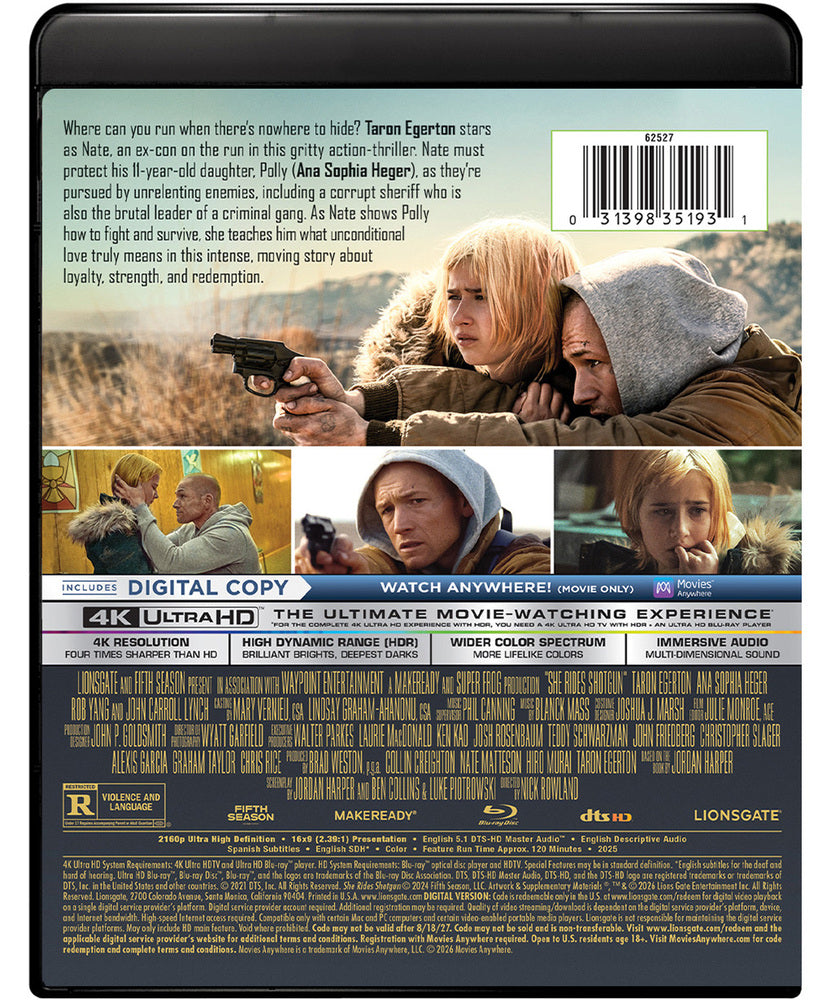 She Rides Shotgun [4K UHD + Blu-ray] - Back Panel - 