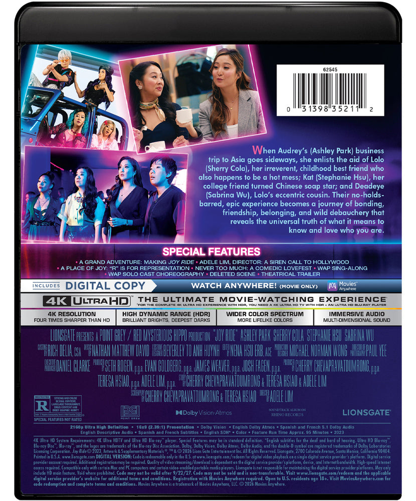 Joy Ride [4K UHD] - Back Panel - 