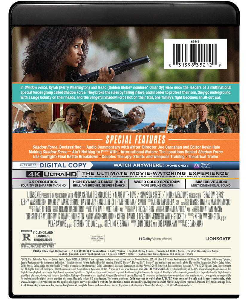 Shadow Force [4K UHD] - Back Panel - 